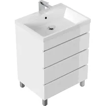 Posseik Stand Badmöbel Fellini 60 SoftClose eiche gold mit drei grifflosen Schubladen