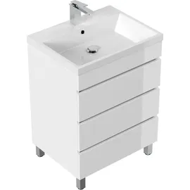 Posseik Stand Badmöbel Fellini 60 SoftClose eiche gold mit drei grifflosen Schubladen
