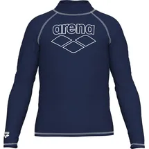 Arena Kinder Shirt JR RASH VEST L/S GRAPH, Größe 140 in Blau NAVY-WHITE 710
