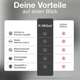 K-Möbel Trikot Rahmen modern schwarz 70x90 cm 3er Set