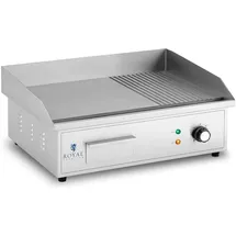 Royal Catering Elektro Grillplatte 548 x 350 mm - Ribber + Flat - 3.000 W
