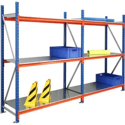 Regalwerk EMMA-Weitspannregal Stahleinlage Grundfeld HxBxT 3000x1500x800 mm Rahmen RAL 5010