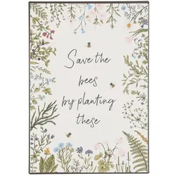 IB Laursen Metallschild Save the bees by planting these, L14 x B20 cm