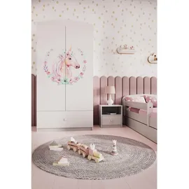raumhirsch furniture Kinderkleiderschrank 90 x 175 x 52 cm Holzwerkstoff weiß