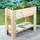 Haushalt International Hochbeet 92 x 41 x 80 cm mit Ablage natur