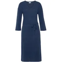 LASCANA Strickkleid Lounge-/Rippkleid Blau 36/38