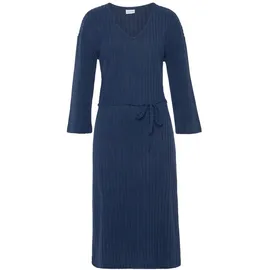 LASCANA Strickkleid Lounge-/Rippkleid Blau 36/38