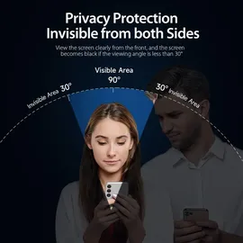 PROTECTORKING Blickschutz 9H Panzerglas für Samsung Galaxy S26 Ultra