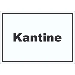 Kantine Aufkleber mit Text essen und trinken waagerecht A0 (841x1189mm)