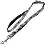 Trixie Set: Halsband Pfoten Silver Reflect + 200 cm, 20 mm