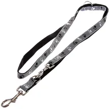 Trixie Set: Halsband Pfoten Silver Reflect + 200 cm, 20 mm