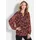 GOLDNER Druckbluse mit Rüschen rot 23