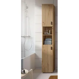 MID.YOU Mone Hochschrank 0 x 0 cm Braun Holz, Kunststoff