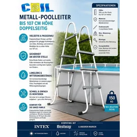 Coil Poolleiter Grau 150 cm