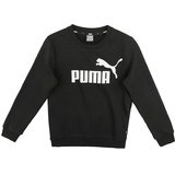 Puma Jungen Ess Big Logo Crew Fl B Sweater, Puma Black, 152