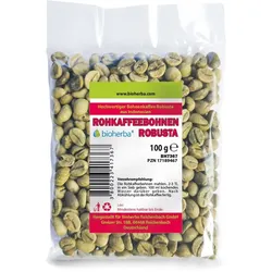 Rohkaffeebohnen Robusta 100 g