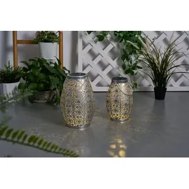 Pauleen Laterne Metall Ø 18,2 cm x 18,2 cm x 27,5 cm 1 Stk. Silber