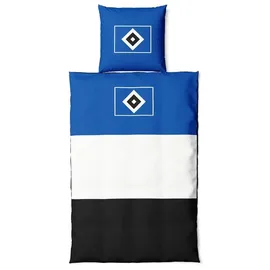 Hamburger SV Bettwäsche 2023 Blau/Weiß/Schwarz Unisex 80