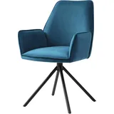 MCW Esszimmerstuhl G67 Samt türkis-blau