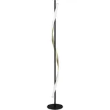 EGLO Stehlampe "CONAPRATO Stehlampe - Alu, Stahl - LED - 20W - IP20", schwarz (schwarz, messing, gebürstet), 1, H: 150cm, 1 Stk., Leuchten, Standleuchte, Leselampe, Wohzimmer, Schlafzimmer, H150 cm, Stehlampe