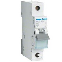 Hager Leitungsschutzschalter MBS 163, 63A, 1-polig - QuickConnect