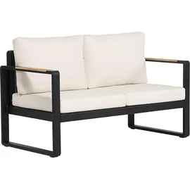 Happy Home Gartenmöbel Lounge-Set mit Sofa & Coffee Table schwarz/beige