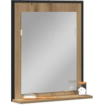 vidaXL Badspiegel Artisan Eiche handwerklich 50 x 12 x 60 cm