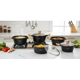 Cheffinger Kochtopf-Set 10-tlg. Kochtopf + Glasdeckel