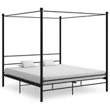 vidaXL Himmelbett Schwarz Metall 180x200 cm