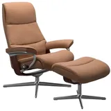 Stressless Sessel mit Hocker Leder Braun Batick Latte L (Large)