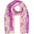 Stylebreaker Schal mit Batik Muster Metallic", Streifen, Leichtes Boho Style Tuch mit kurzen Fransen 01016230, Farbe:Violett-Gelb | Gr.: onesize