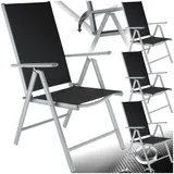 Tectake Gartenstuhl Marilena 67 x 56 x 105 cm silber 4 St.