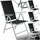 Tectake Gartenstuhl Marilena 67 x 56 x 105 cm silber 4 St.