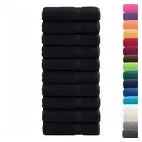 vidaXL SOLUND Handtuchset 70 x 140 cm schwarz 25 St.