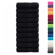 vidaXL SOLUND Handtuchset 70 x 140 cm schwarz 25 St.