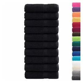 vidaXL SOLUND Handtuchset 70 x 140 cm schwarz 25 St.