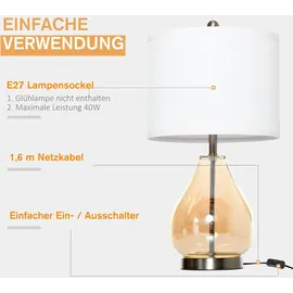 Homcom Tischlampen Bernstein 2 St.