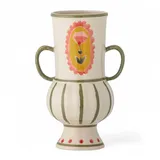 Bloomingville Odina Vase, Grün, Steingut