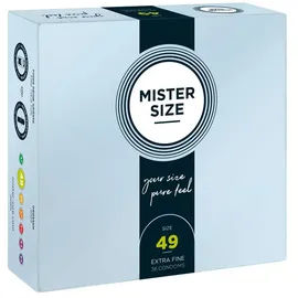 MISTER SIZE 49 mm“, transparent, hauchdünn, feucht, transparent