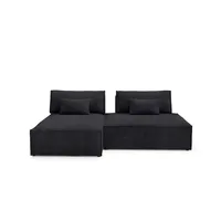 Furnisell Ecksofa modular Lucca ¦ schwarz ¦ Maße (cm):
