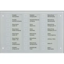 JUNG KNX Melde- und Bedientableau MBT 2424 Glas grün