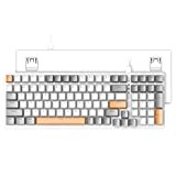 Ziyou LANG K3 Mechanische Tastatur, Abnehmbarer USB C kabelgebundener Mechanical Red Switch, Beleuchtet, LED-beleuchtet, Gaming-Tastatur, Kompakte 100 Tasten mit Number Pad, PC-Gaming-Tastatur