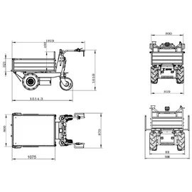 Zipper Elektro Rad-Dumper ZI-ED600 600 kg