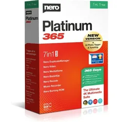 Nero Platinum 365 - 1 user / 1 year multilanguage *Digitale Licentie*