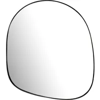 FineBuy Wandspiegel organische Form 53x60cm moderner Spiegel asymmetrisch schwarz