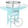 Royal Catering Zuckerwattemaschine mit Wagen 52 cm 1200 W türkis