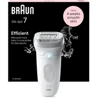Braun Silk-épil 7 7-011 Epilierer, Weiß/Silber