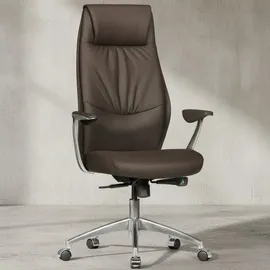 KADIMA DESIGN Chefsessel Echtleder Braun
