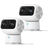 eufy S350 Überwachungskamera 4K 360 Grad Dual-Cam Indoor Nachtsicht • 2er Pack