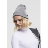 URBAN CLASSICS Basic Flap Beanie Grau (Grey 00111), Einheitsgröße EU